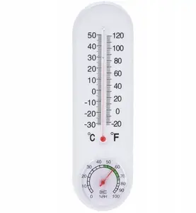 TERRARIO thermometer with hygrometer white model ORI_569593 — indoor temperature and humidity gauge 22 cm