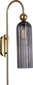 Настенный светильник Light Prestige Piega стеклянный дымчатый бра для прихожей, модель 71989-uniw