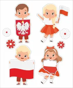 Window Decorations double-sided LearnHow Patriotyczne 02 — set of 8