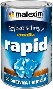 Алкидная быстрой сушки эмаль MALEXIM Rapid белая матовая 0.7 л