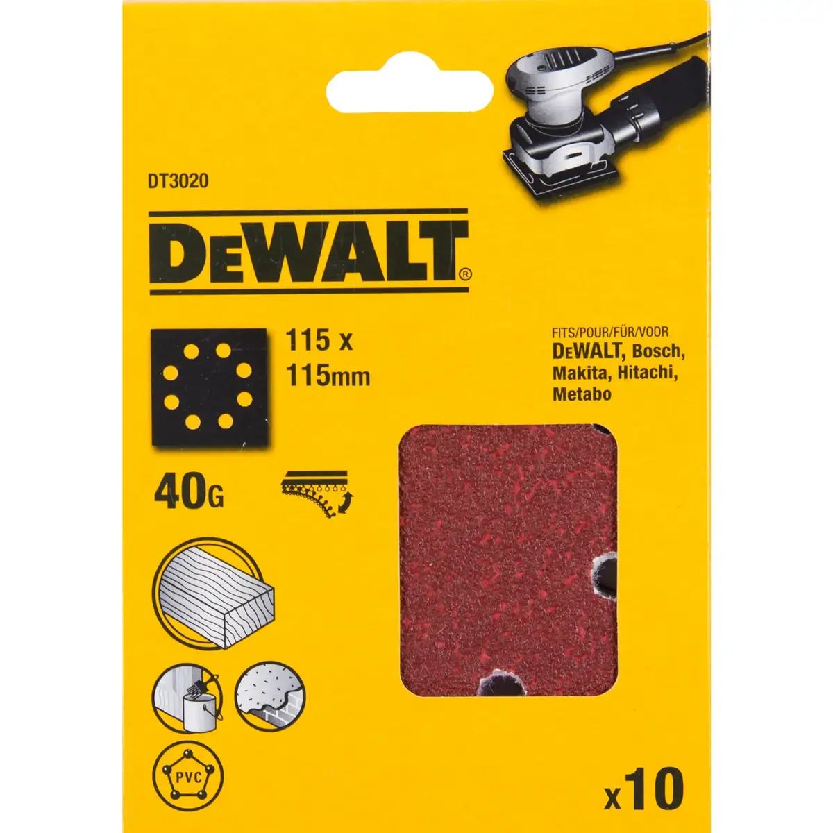DeWalt DT3020 slīpmašīnas piederumu komplekts 10 gab. Photo 2