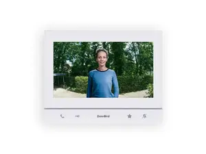 Videofermā iekštelpu stacija DoorBird A1103 7" IPS ekrāns, 1024×600, Ethernet, Wi‑Fi (802.11b/g/n), melna/balta