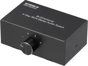 RCA (Cinch) 4‑Port Bidirectional Audio Switch, SpeaKa Professional SP-AS-500