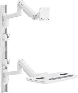 Monitor wall mount SpeaKa Professional SP-MM-961 for 17–49" displays, white, height-adjustable, swivel and tilt, VESA compatible