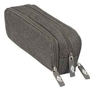 Pencil case WEDO 24245112 — polyester grey, single-compartment school case