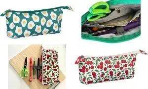 Pencil Case WEDO Schlamper-Etui "Spiegelei" polyester green/white/yellow, egg-fried design