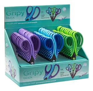WEDO Universal Straight Cut Scissors Set Wedo 73 2699 – 30 pcs, child-friendly straight cut, assorted blue/green/purple