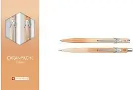 Набор письменных принадлежностей Caran d’Ache 8490.705 Sunset Sky оранжевый, шариковая ручка, средний пишущий наконечник (M), 1 шт.