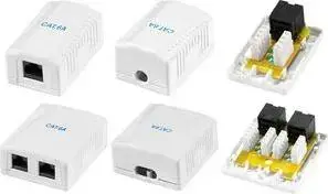 Surface-mounted Network Outlet LOGILINK Cat.6A 2× RJ45 Unshielded (NP0101)