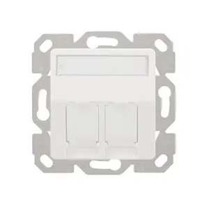 Bracket for Keystone Module LOGILINK NK4081, white, for 2-module mounting