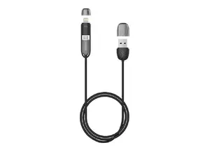 USB A to Micro-USB B/Lightning cable Fujifilm FPCMICROAPLTBLK — 1 m, black