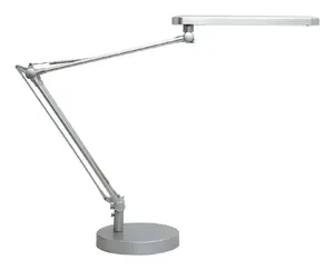 Настольная лампа Unilux MAMBOLED 2.0 LED, 1 лампа, 3000 К, регулировка высоты 0–450 мм, питание AC, серо‑металлик