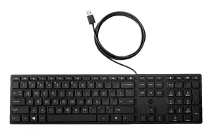 Wired Keyboard HP 320K — Full-size USB, Straight Layout, Black, 1.8 m Cable