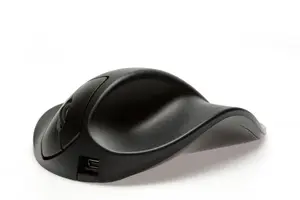 Эргономичная правая мышь BakkerElkhuizen HandShoeMouse ExtraSmall — 1500 DPI, USB Type‑A, 3 кнопки, колесо, чёрная