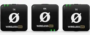 Lavaliēra bezvadu mikrofons RØDE Wireless ME Dual — 2 kanālu RF sistēma, kamerai paredzēts uztvērējs, ķermeņa raidītāji, 100 m darbības rādiuss, Li‑Ion
