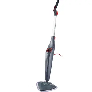 Пароочиститель VILEDA Steam Plus Pro Compact (черный/красный) — ручной паровой половой очиститель, электрический паровой прибор