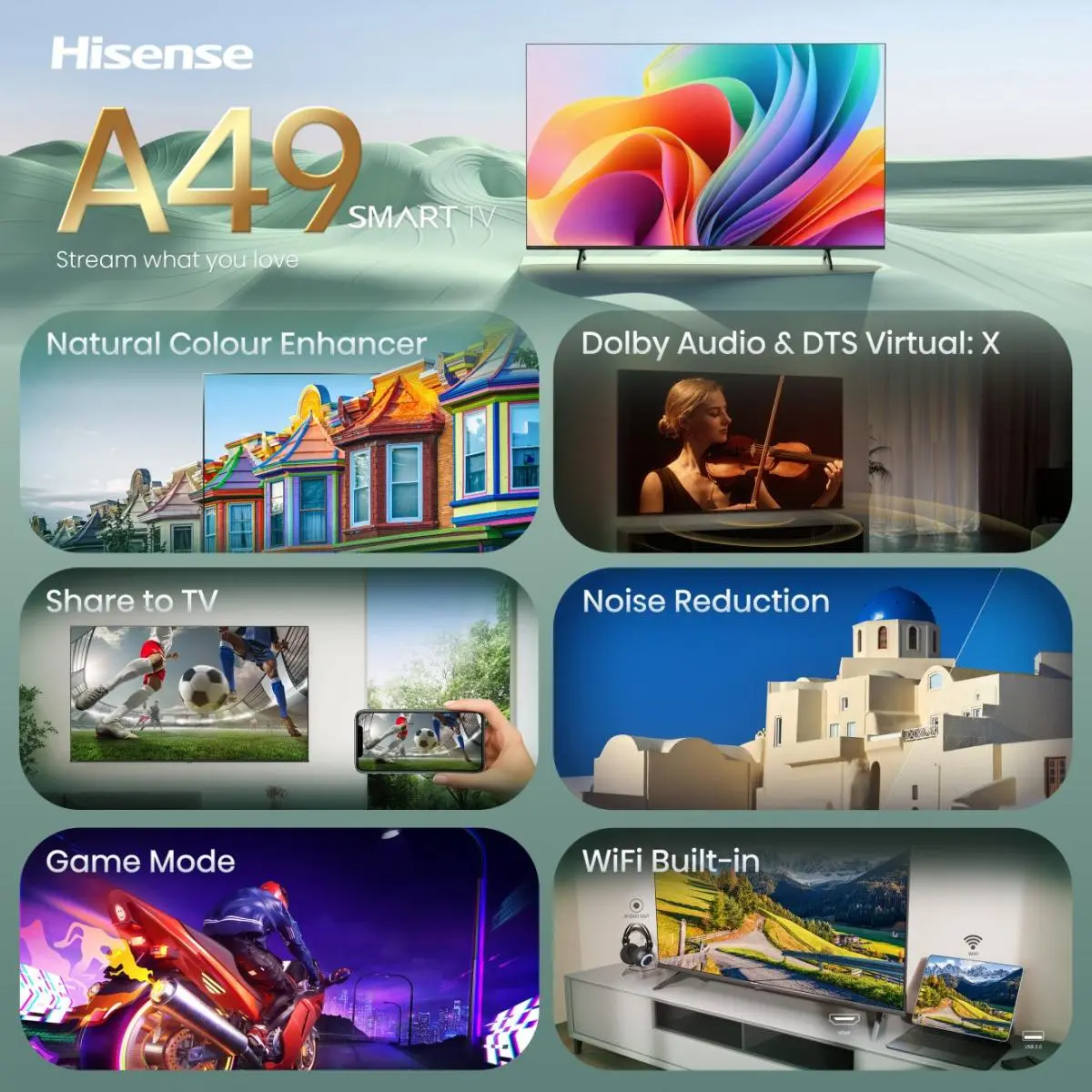 Hisense 40A49S 40 collu Full HD Viedtelevizors Photo 3