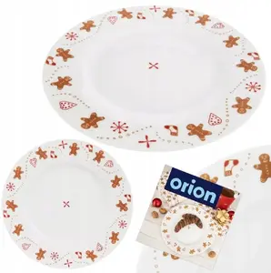 Porcelain Dessert Plate Lumarko ORION 'Piernik' 20 cm – festive pattern