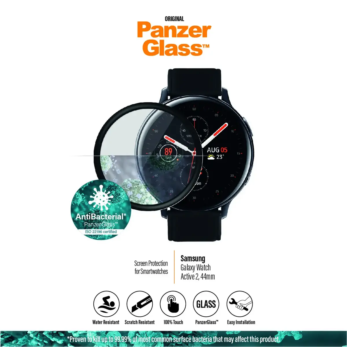 PanzerGlass защитное стекло для Samsung Galaxy Watch Active 2 44 мм Photo 8