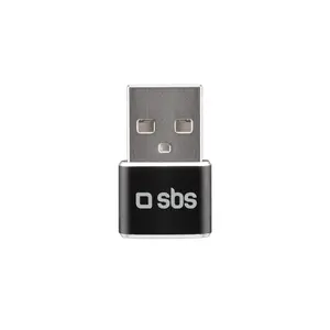 Cable gender changer SBS Mobile TEADAPTUSBTC — USB Type-A to USB Type-C, Black