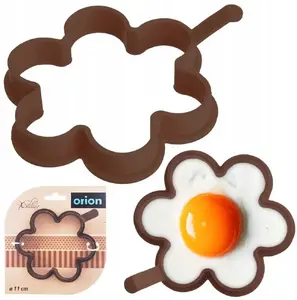 Egg Mold ORION SILLINIE silicone with handle, dishwasher-safe, flower-shaped