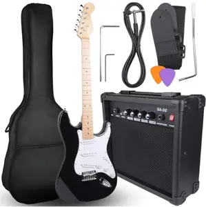 Electric Guitar Set NN EG SET BK — beginner electric guitar kit, black finish