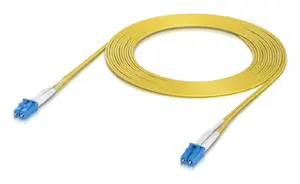 Fibre optic cable UBIQUITI UACC-OFC-S2-LULU-3M-50 — OS2 LC to LC, 1 m, full duplex, yellow