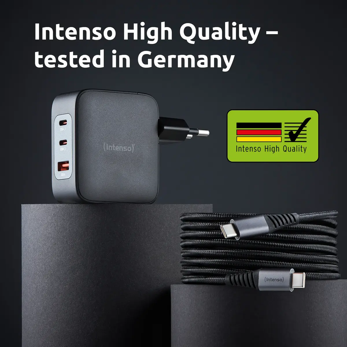 INTENSO W100ACC+C520C 100W GaN адаптер Photo 7