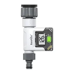 Water Flow Meter RainPoint HCS008FRF — digital garden irrigation flow monitor, compatible with standard pipe fittings