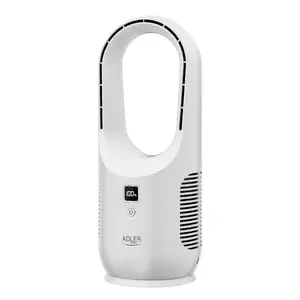 Desk Fan Adler AD 7343 — Bladeless Rechargeable Fan, 3 Speeds, 14 cm Diameter, White