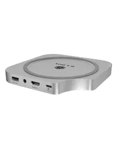 Docking Station ICY BOX 7-in-1 USB Type-C IB-DK100 with M.2 NVMe slot, USB 3.2 Gen 2, 10 Gbit/s, supports M.2 SSD up to 4 TB, aluminium, silver