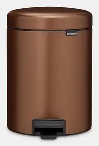 Trash bin BRABANTIA NewIcon 5 L Round Steel Brown