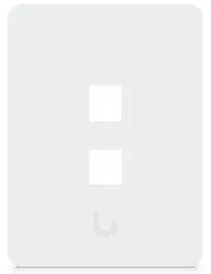 Накладка для розеток UBIQUITI UACC-WP-KEYSTONE-V-2P — белая, ПК и сталь, 2 порта keystone
