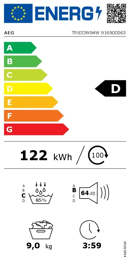 AEG Series 8000 TR833W94W tumble dryer Photo 3