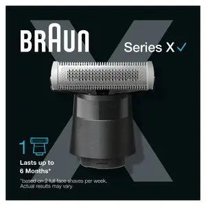 Shaving head BRAUN XT20 — 1 replacement shaver head, black