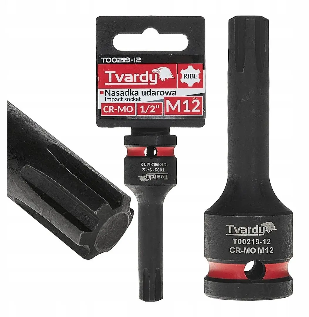 Trieciena ligzda Tvardy 1/2" M12 CR-MO