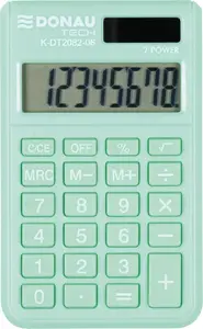 Donau pocket calculator DONAU TECH K-DT2082-06 — 8‑digit display, battery-powered, light green