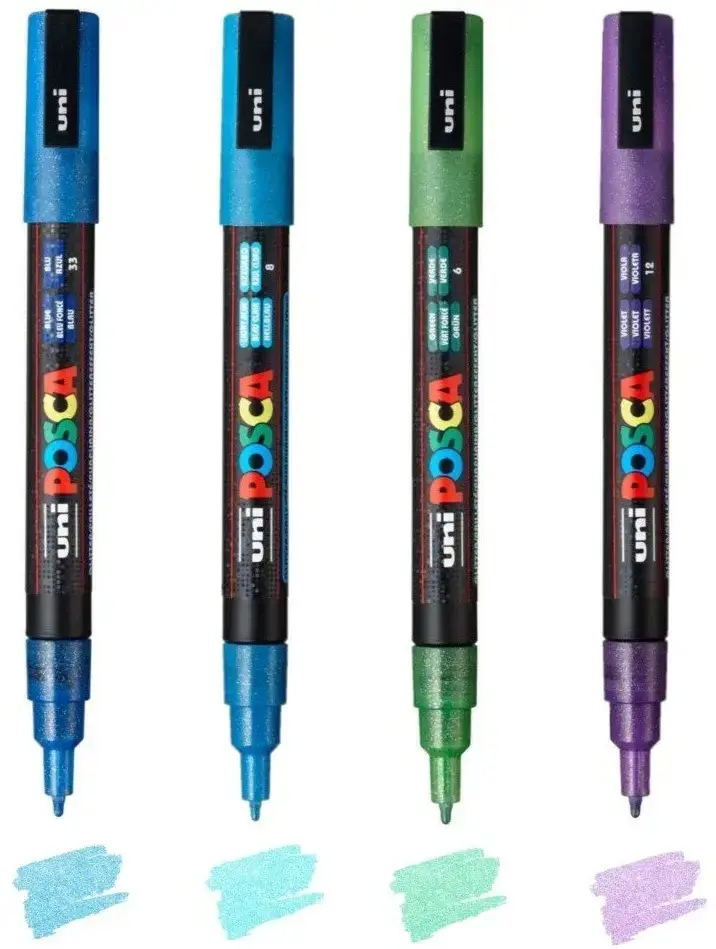 Marķieru komplekts POSCA PC-3M, POSCA, 4