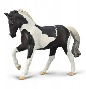 Collecta Figure — Stallion Warmblood Black Tobiano Model 004-80027
