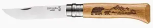 Folding Knife TOGO Opinel Animalia Oak Bear No.08 – Carbon Steel Blade, Oak Handle