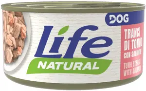 Консервы для собак Life Pet Care LIFE DOG 90 г — Тунец кусочками + Лосось (влажный корм)