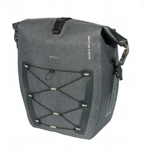 Basil Navigator Storm Single Pannier Bag L 25–31 L, MIK Hooks System, waterproof, black