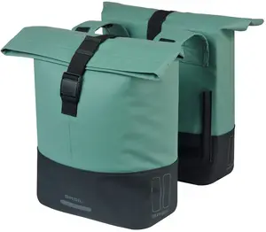 Двойная сумка-панье Basil Cove 28–32 л с Universal Bridge System, silvergreen/black