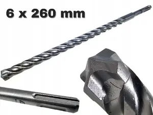 Drill Bit AWTools SDS‑Plus 6 x 260 mm Quadro Xtreme Black Line