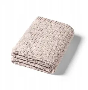 Cotton Knit Baby Blanket PurePower BABY ONO 1647/03 — beige