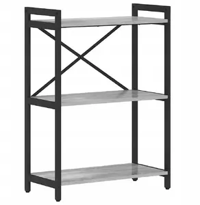 Книжная полка VidaXL модель 868398, цвет серый дуб Sonoma, 60 x 30 x 83 см