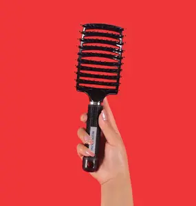 Hair Brush MOHI SISTER YOUNG Zoco with Wild Boar Bristles, Black