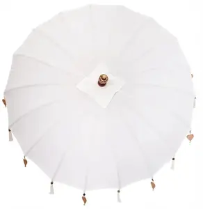 Зонт VidaXL Baliński для пляжа и сада модель 42006450, кремовый купол Ø 180–190 × 260 см