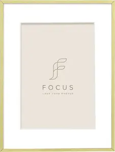 Photo Frame Focus Aster Gold — focus model 133028, frame for 18x24 cm with 13x18 cm mat aperture