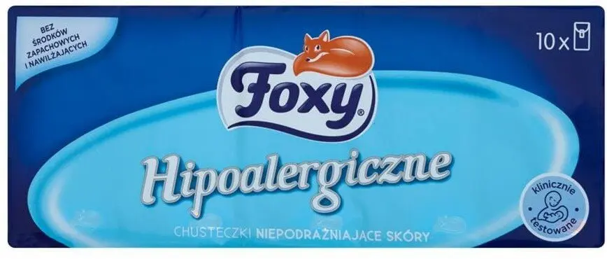 Foxy hipoalerģiskas higiēniskās salvetes, nekairina ādu